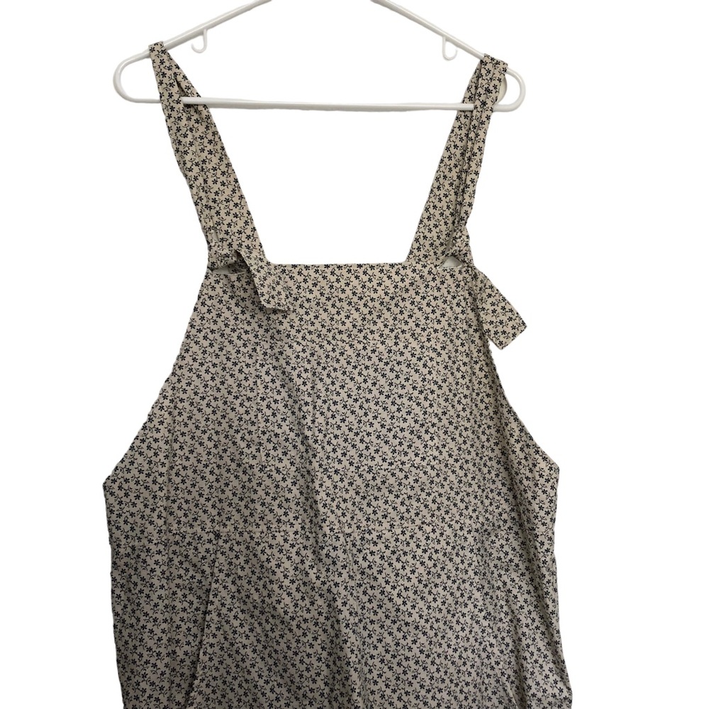Farmhouse Frocks Overalls Floral Md Relaxed Tapered Bib Handmade Amish Romper - Picture 2 of 7